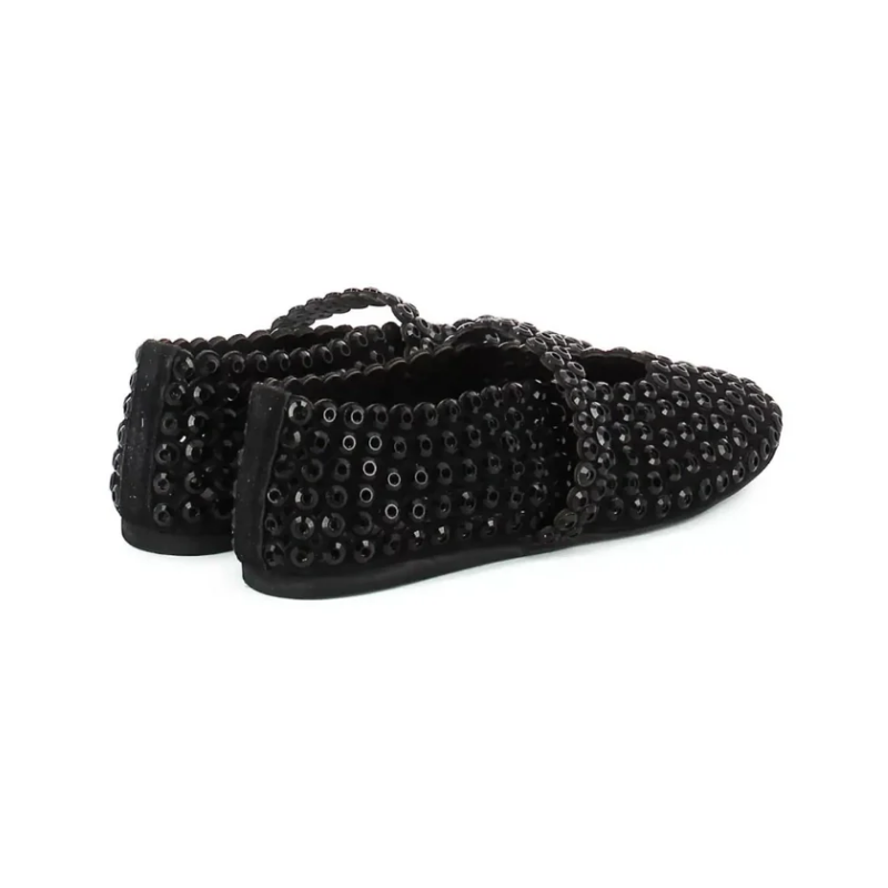 Alaïa Embellished Ballet Flat Black