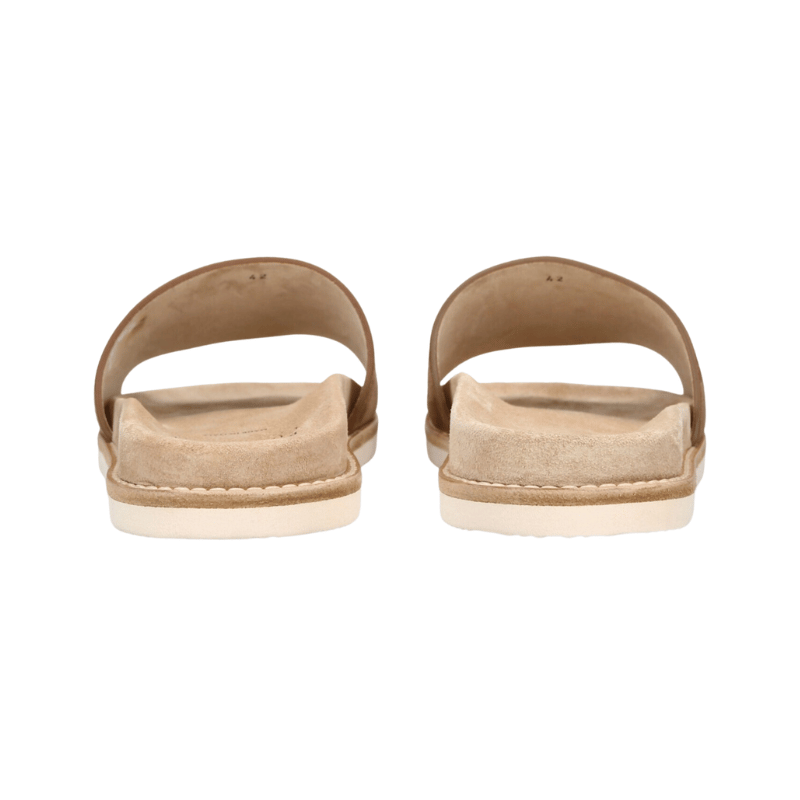 Brunello Cucinelli Suede Slides Brown