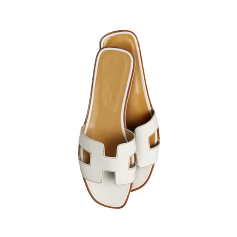 Hermès Oran Sandal White Brown