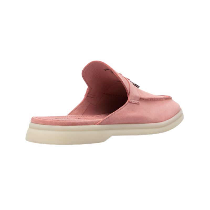 Loro Piana Babouche Charms Walk suede mules pink