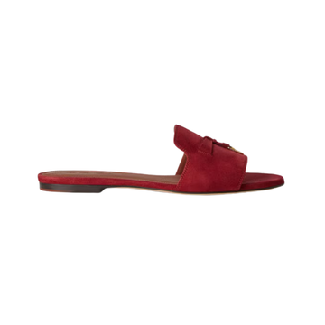 Loro Piana Charms Slides Deep Red