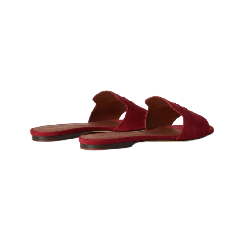 Loro Piana Charms Slides Deep Red
