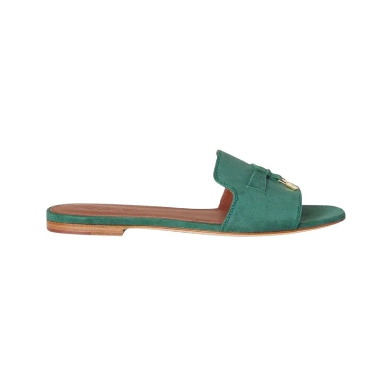 Loro Piana Charms Slides Green