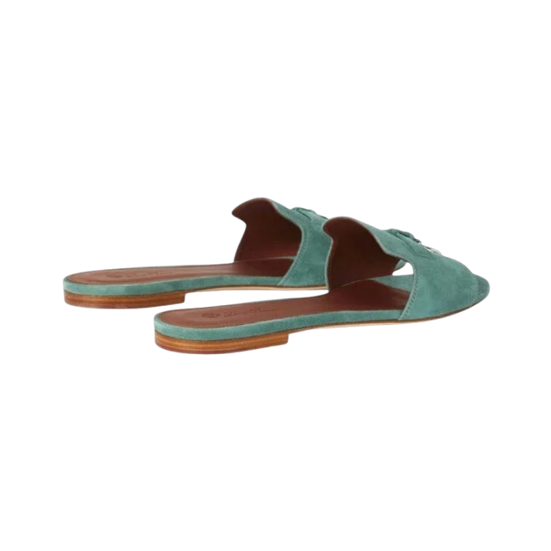 Loro Piana Charms Slides Green
