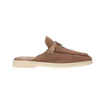 Loro Piana Charms Walk Babouche mules Soft Brown