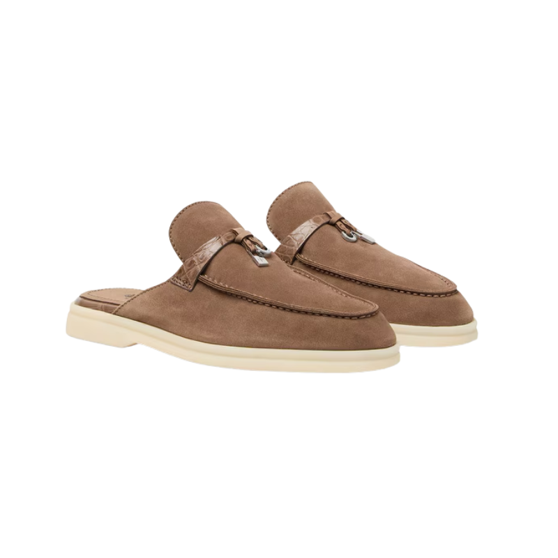 Loro Piana Charms Walk Babouche mules Soft Brown