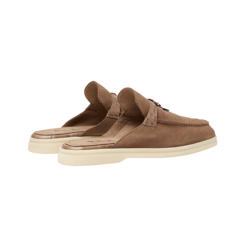Loro Piana Charms Walk Babouche mules Soft Brown
