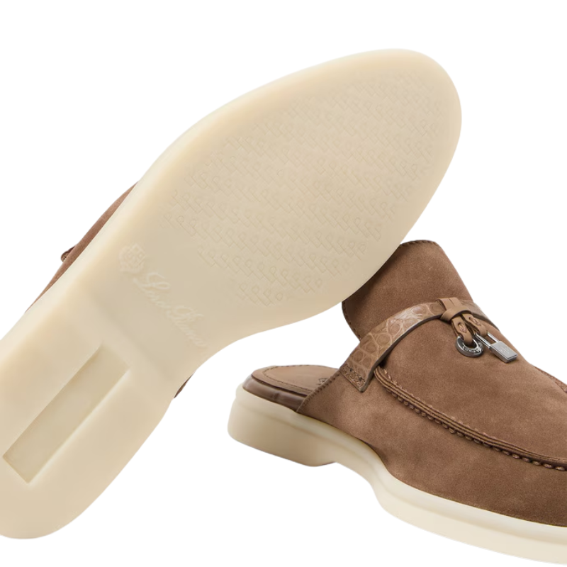 Loro Piana Charms Walk Babouche mules Soft Brown