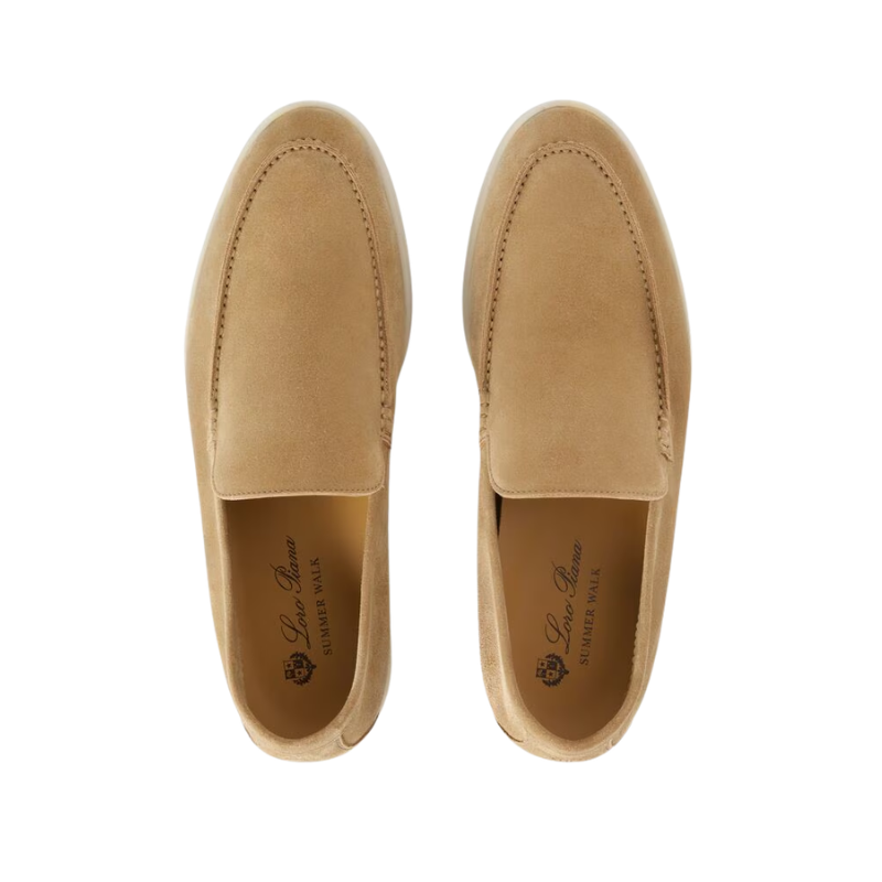 Loro Piana Summer Charms Walk loafers Light Wood Smoke