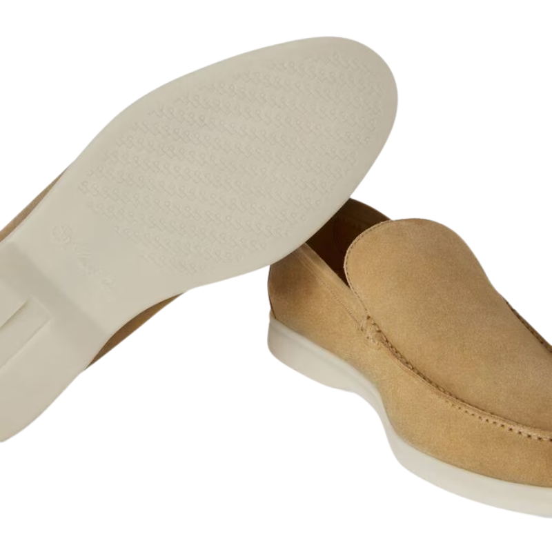 Loro Piana Summer Charms Walk loafers Light Wood Smoke