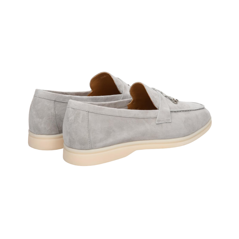 Loro Piana Summer Charms Walk loafers light grey