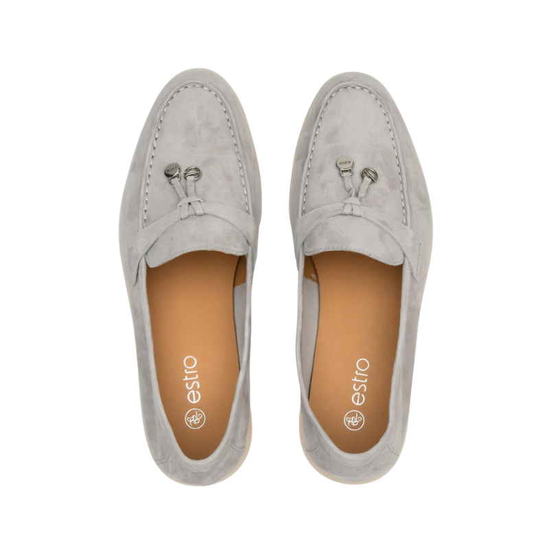 Loro Piana Summer Charms Walk loafers light grey