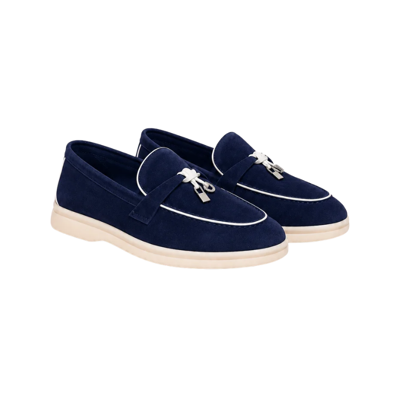 Loro Piana Summer Charms Walk loafers navy blue