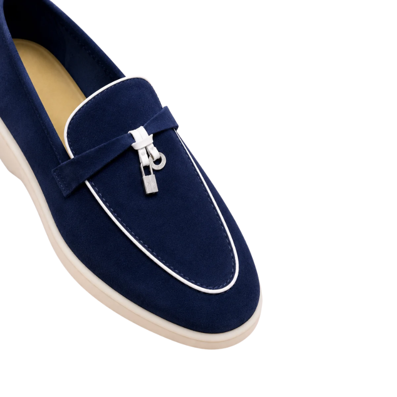 Loro Piana Summer Charms Walk loafers navy blue