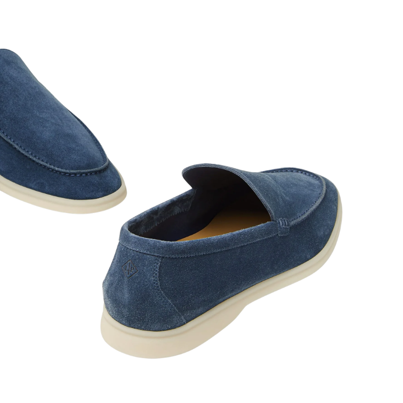 Loro Piana Summer Walk Loafers Sleek Slip-On Blue