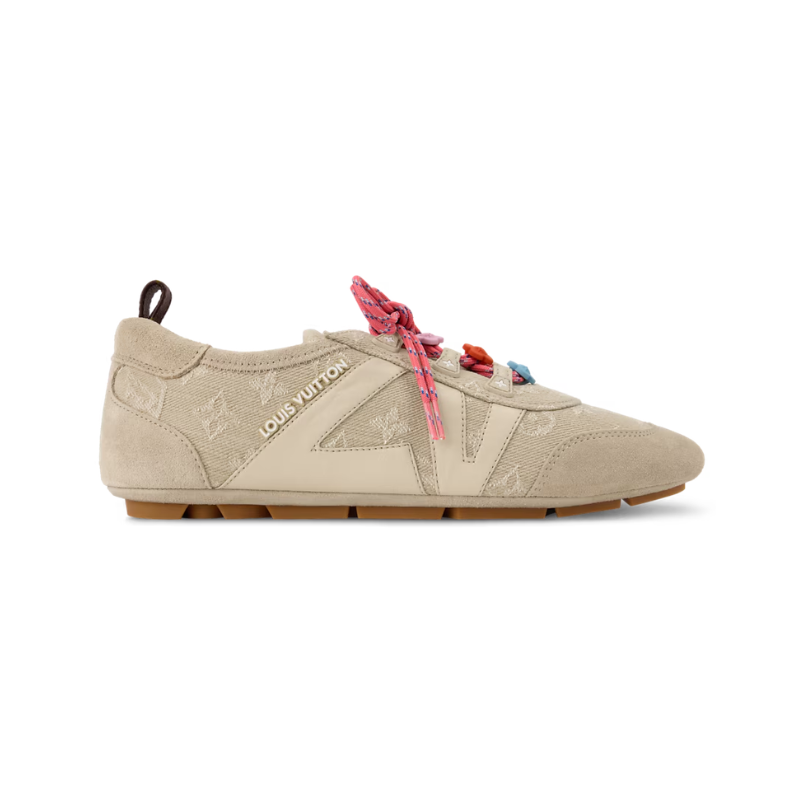_Louis Vuitton LV Sneakerina Greige Monogram Denim