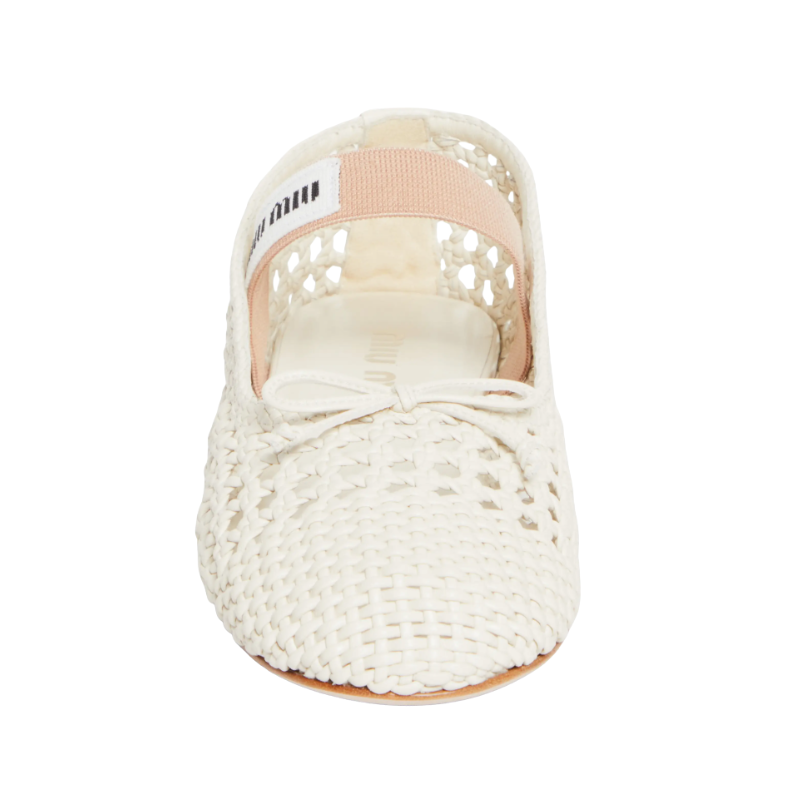 Miu Miu ballet flats natural