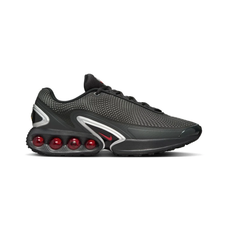 Nike Air Max Dn in the Black / Metallic Silver / University Red