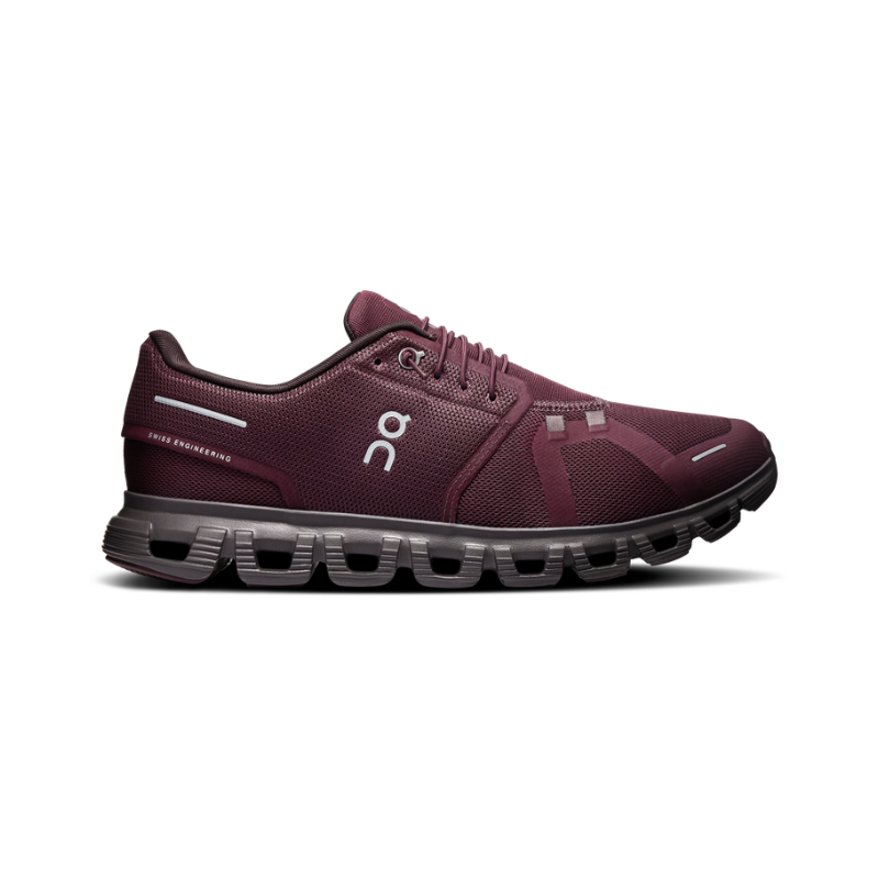 On Men's Cloud 6 Mulberry | Pebble
