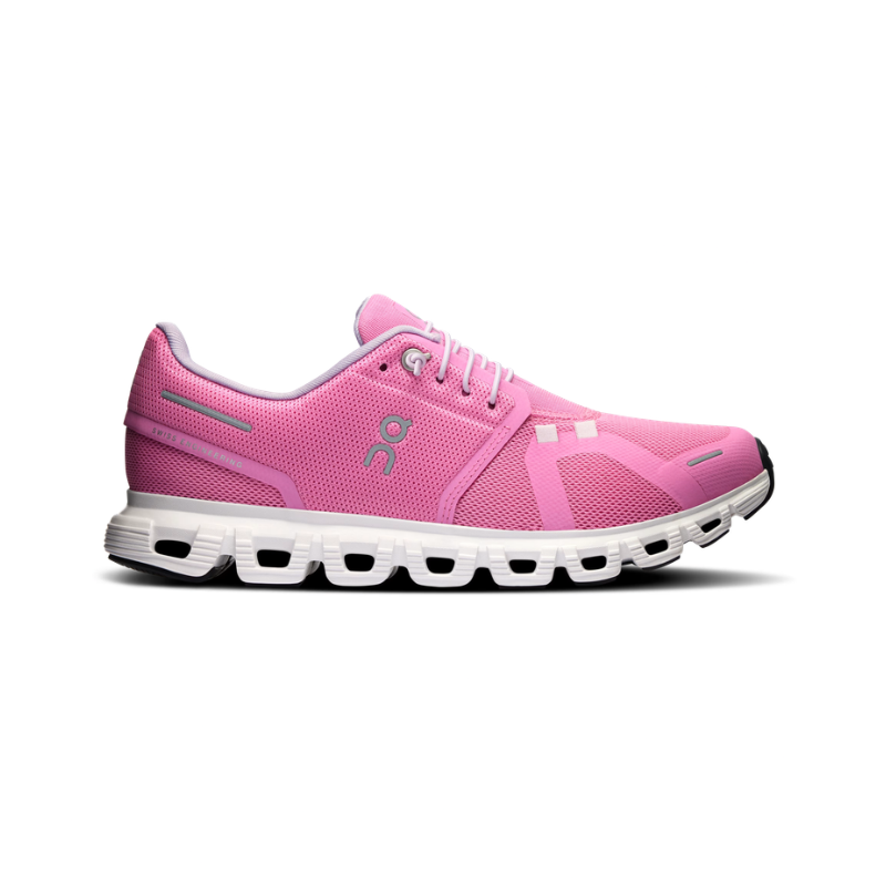 On Women's Cloud 6 Raspberry and White