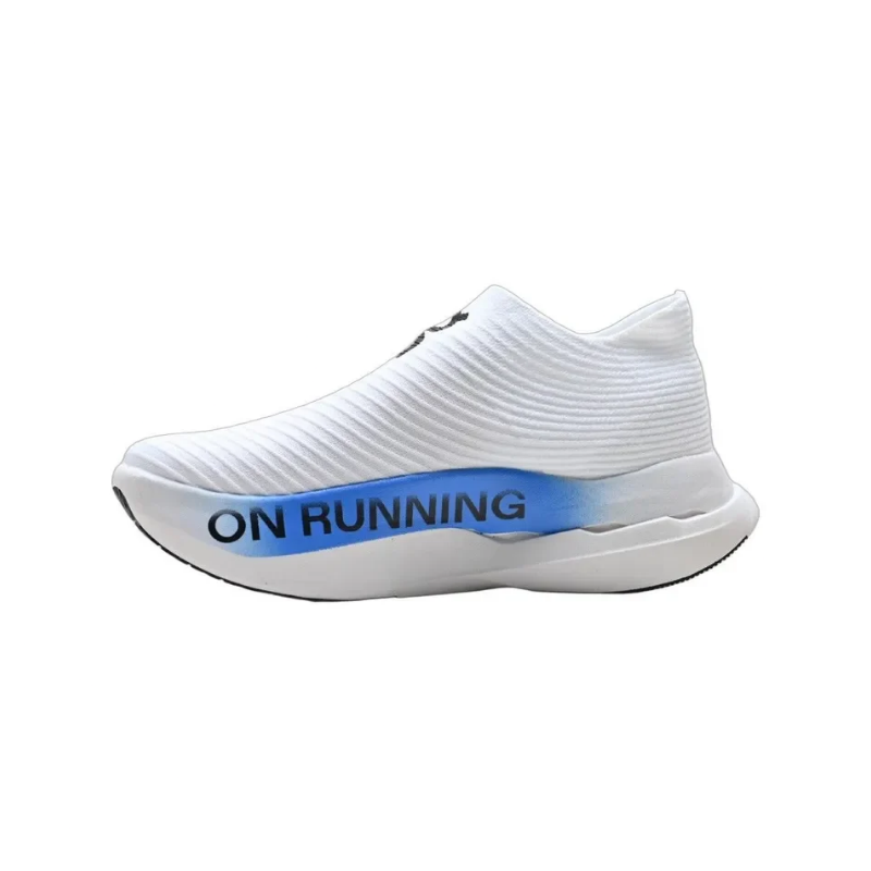 On Cloudboom Strike LS White Blue