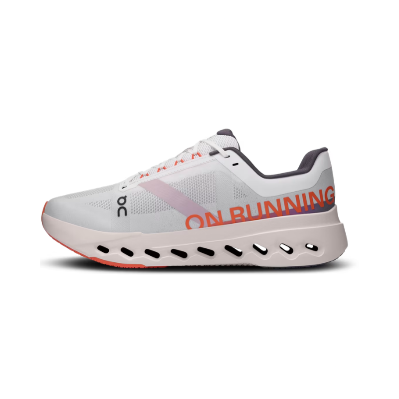 On Cloudsurfer Next in the White and Flame