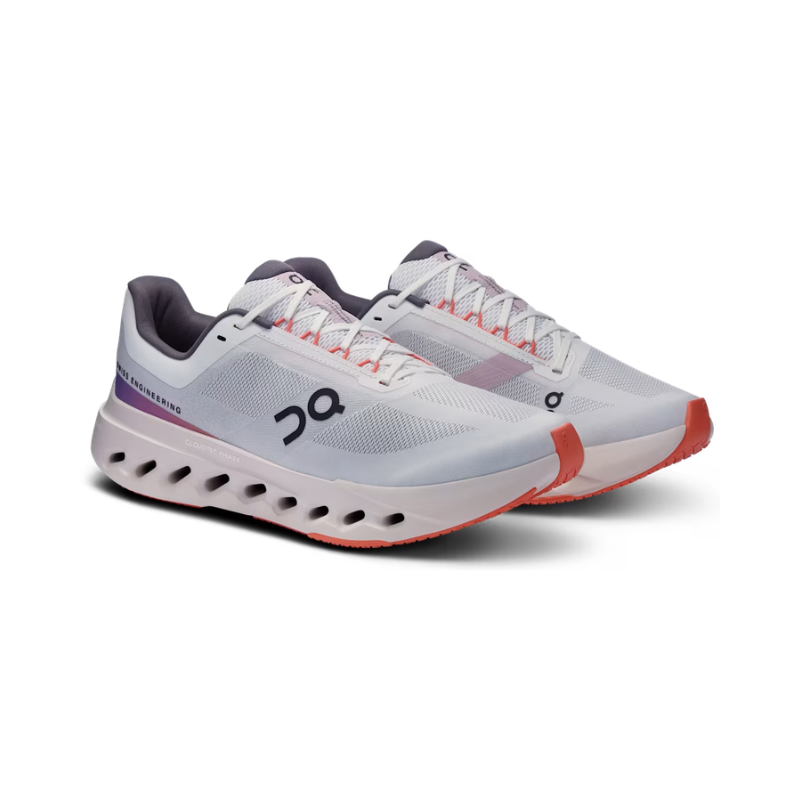 On Cloudsurfer Next in the White and Flame