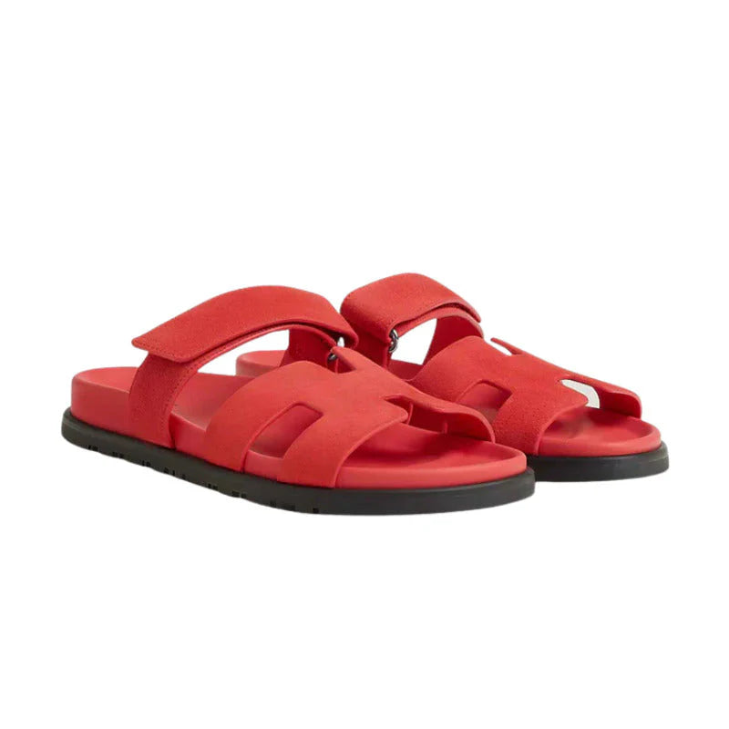 Hermes Chypre sandal Rose/Vermillon