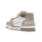 Louis Vuitton LV trainer LOW TOP Velcro strap beige white