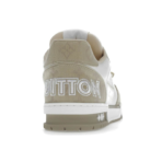 Louis Vuitton LV trainer LOW TOP Velcro strap beige white