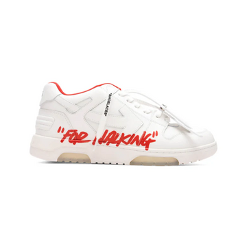 OFF-WHITE Out Of Office “OOO” Low Tops For Walking White Red SS22