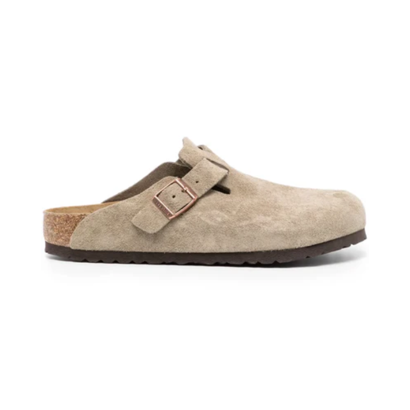 birkenstock boston taupe suede
