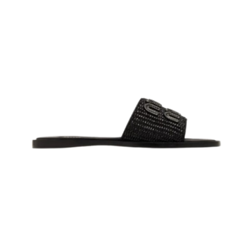 Miu Miu women's black flat slippers