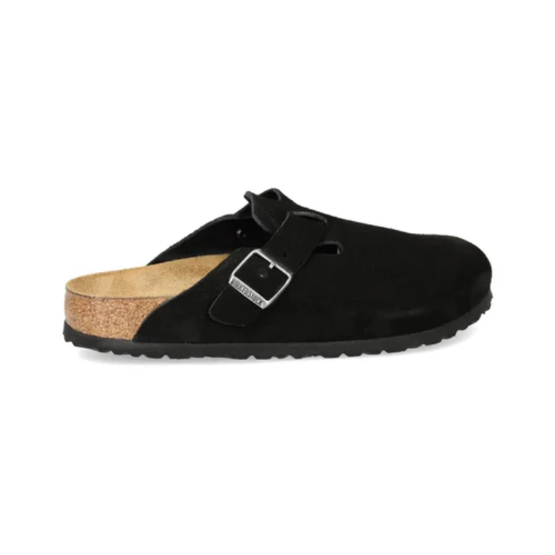birkenstock boston black suede