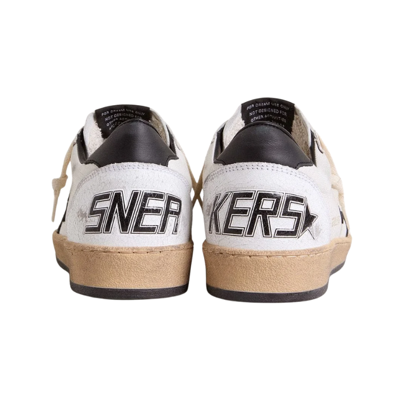 Golden Goose Ball Star dark white nappa leather with a black star