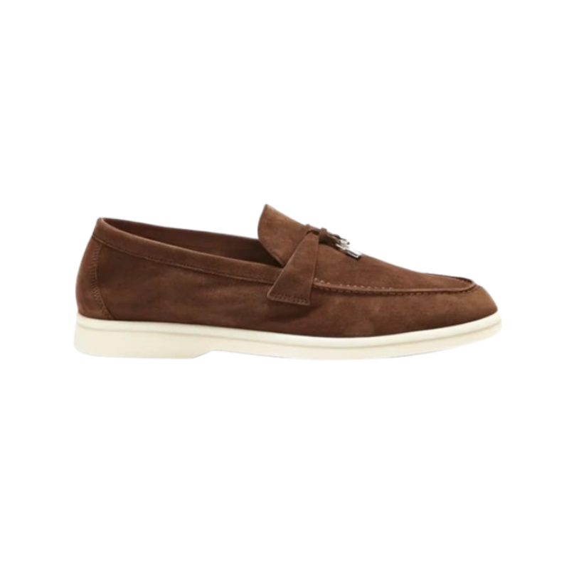 Loro Piana Summer Charms Walk loafers brown suede