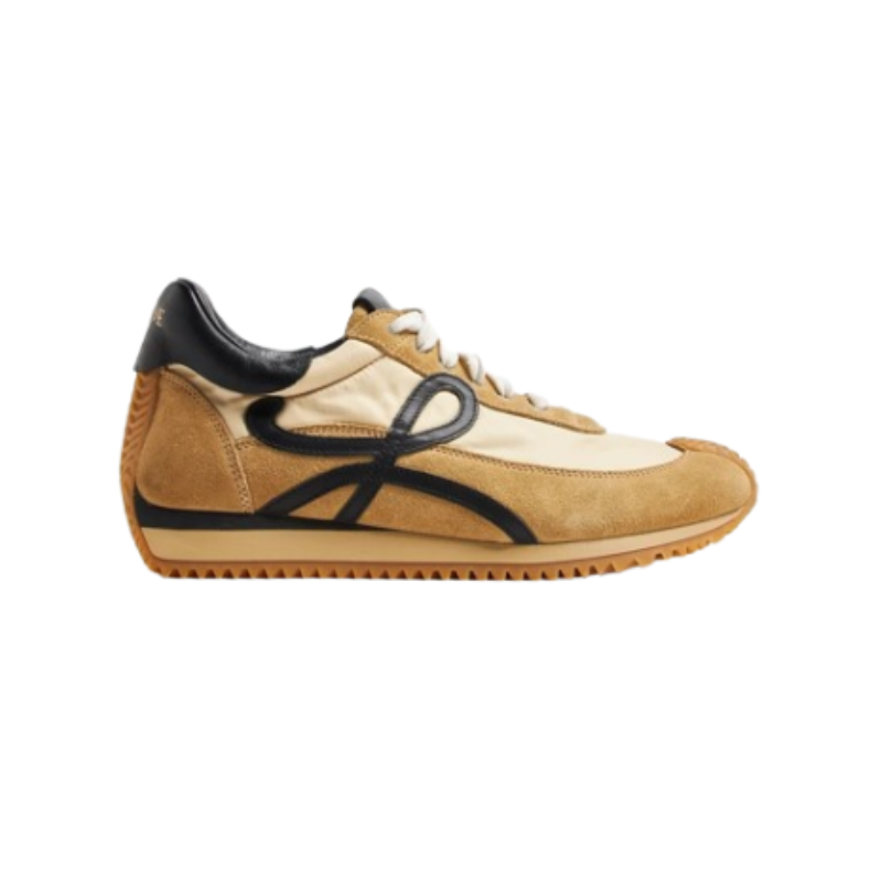 LOEWE multi-panel lace-up sneakers Gold/Black