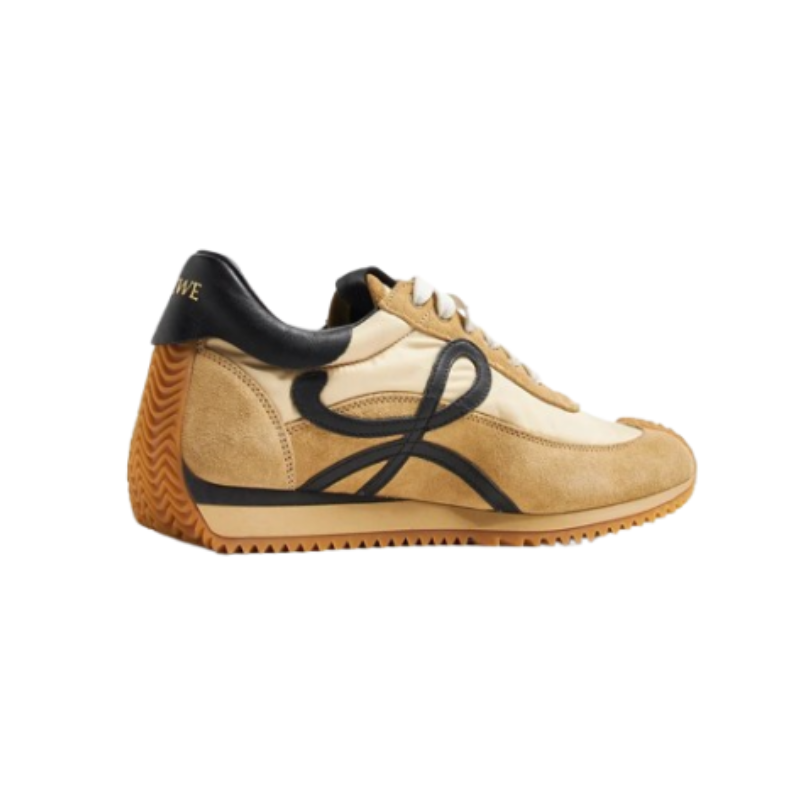 LOEWE multi-panel lace-up sneakers Gold/Black