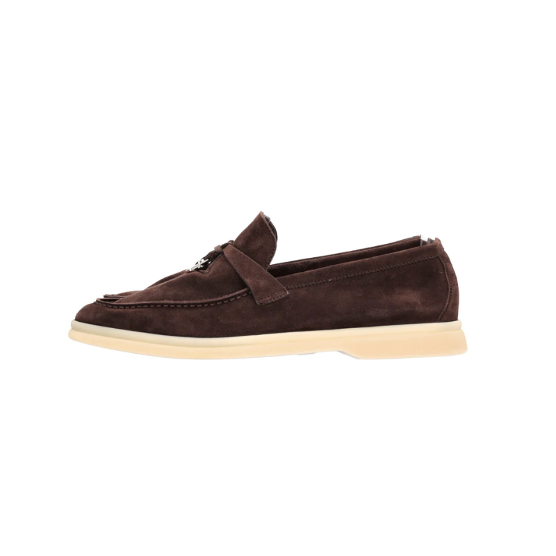 LORO PIANA  Summer Charm Walk Suede Chocolate