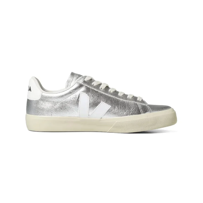 VEJA Campo Leather Silver / White