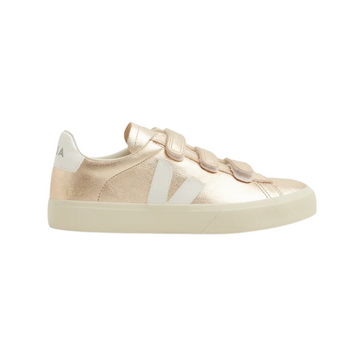 Veja Recife ChromeFree Leather Metallic Gold