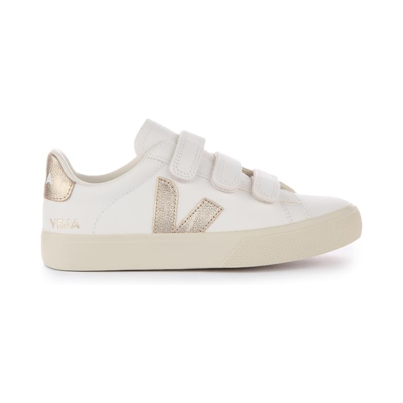 Veja Recife ChromeFree Leather White / Platine Metallic Gold