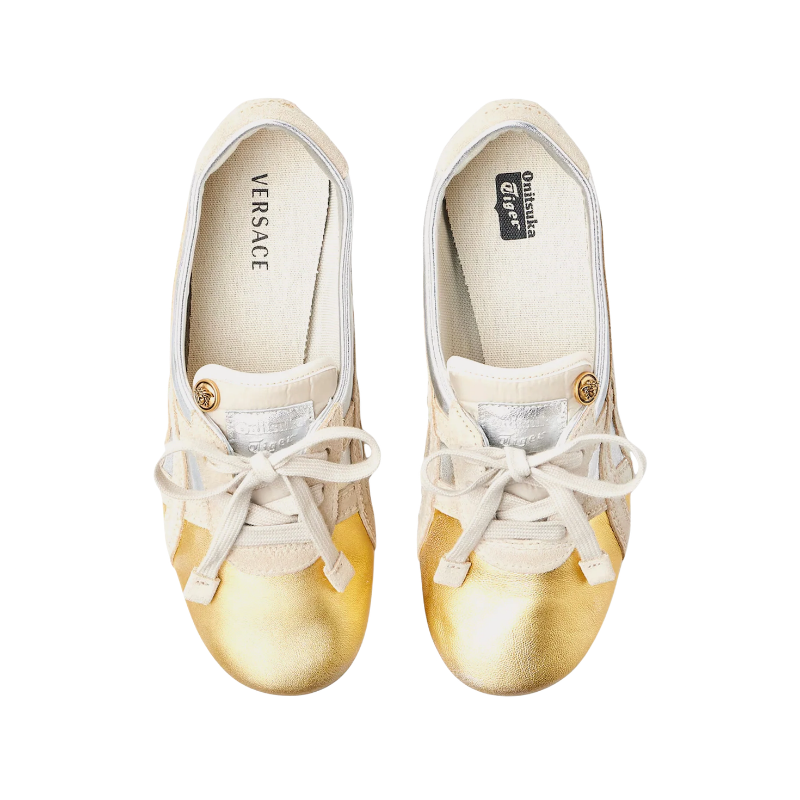 Versace x Onitsuka Tiger TAI-CHI Sakura Metallic Silver Gold